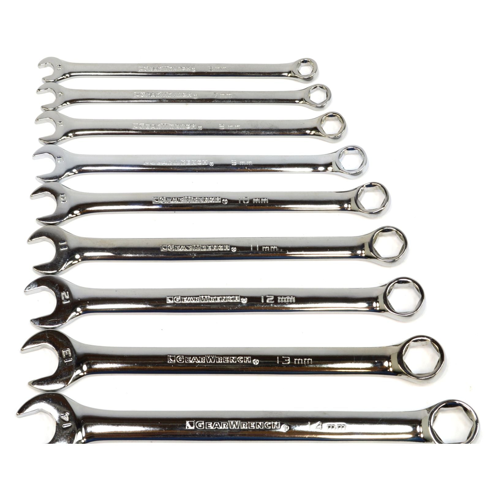 GEARWRENCH 14-Piece Metric Combination Wrench Set - 6-Point Full Polish Chrome Vanadium Steel - Perfect for Automotive Repair & DIY Mechanics