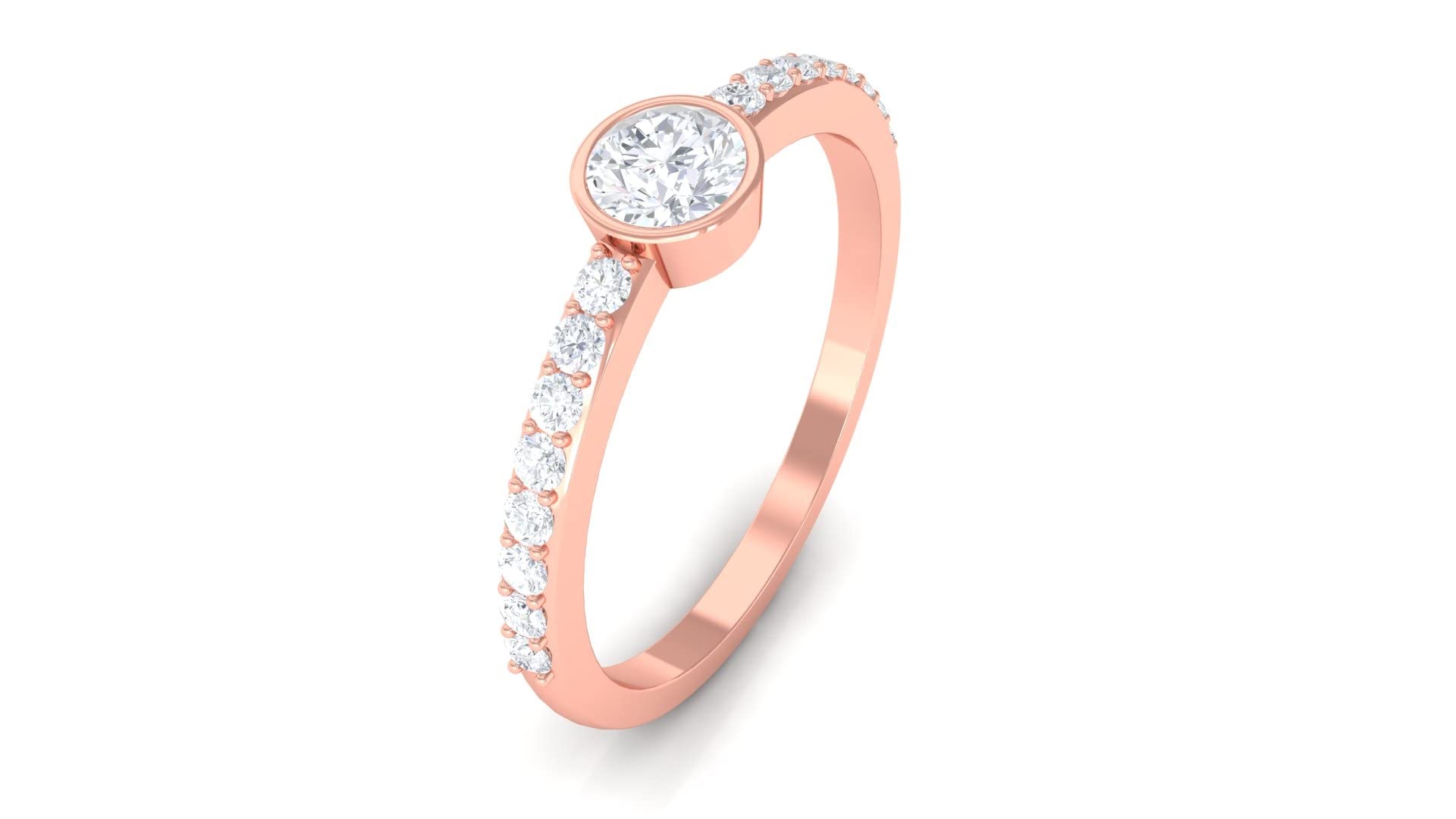 3/4 CT Certified Diamond Solitaire Promise Ring for Women - 14K Solid Gold Engagement Ring, Real Diamond Wedding Band - Perfect for Proposals, Anniversaries & Special Occasions