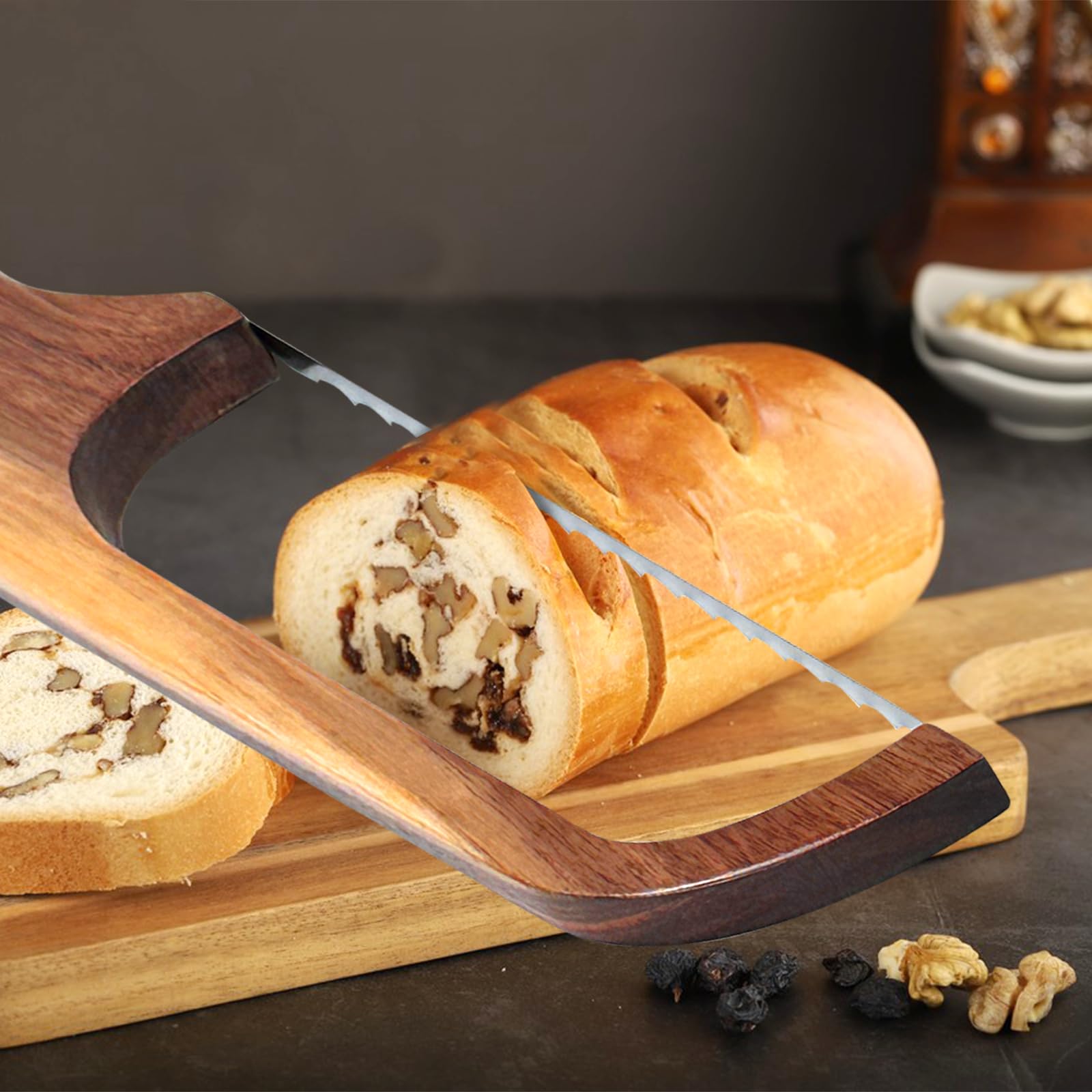 **Best Sourdough Bread Knife for Easy Slicing - Wooden Bread Slicer & Bow Saw Cutter for Homemade Bread - Perfect for Baking Supplies & Artisan Loaves (Ideal for Kitchens, Bakeries & Home Bakers)**