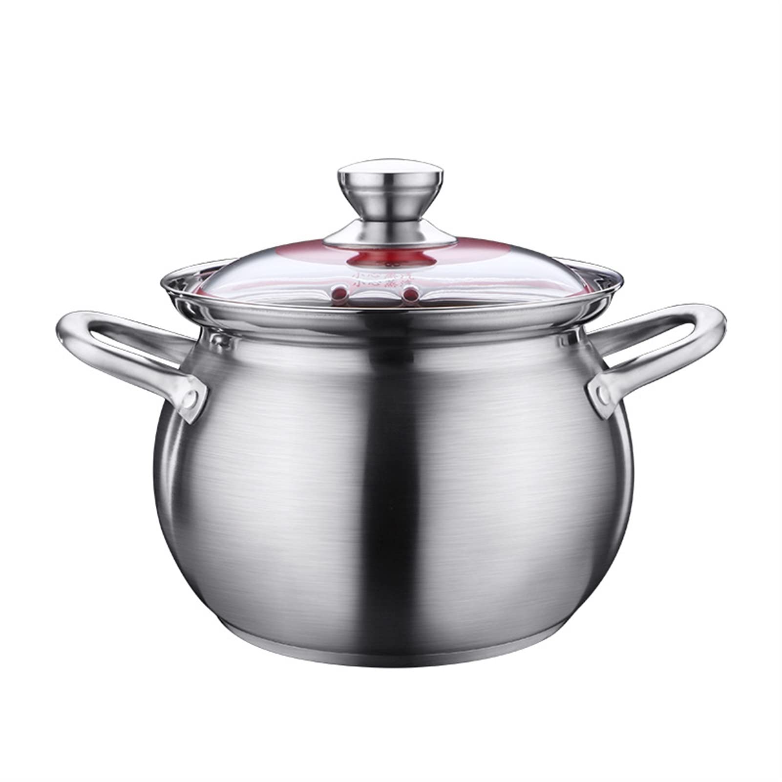 Premium Stainless Steel Casserole Pot with Lid - 6.8L Thickened Soup Pot for Cooking, Steaming & Pasta - Durable Stock Pot for Soups, Stews & Family Meals - Perfect for Home Kitchens & Professional Chefs (Color: A)