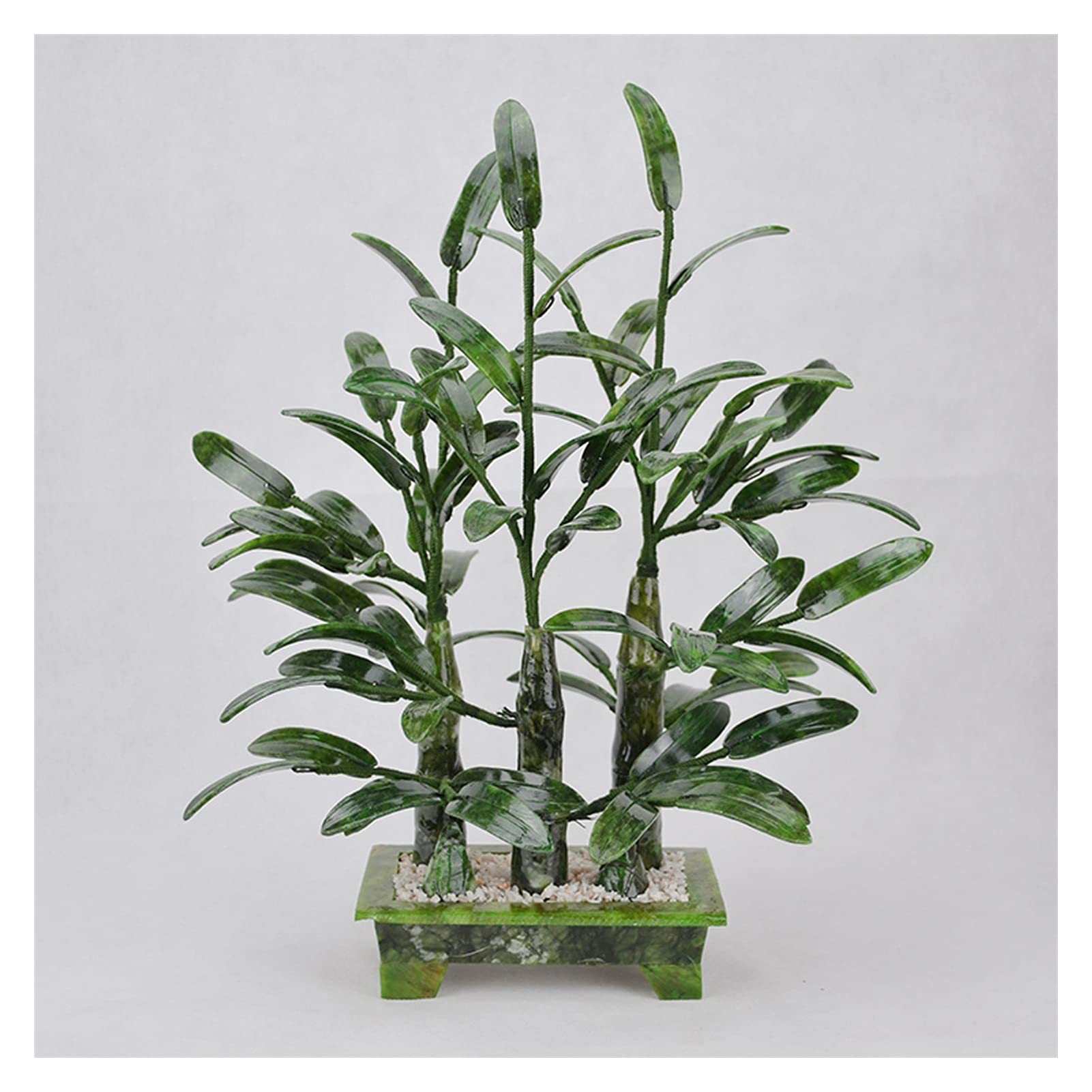 Premium Artificial Bonsai Tree - Natural Jade & Lucky Bamboo Zen Decor for Home, Office, Shop | Feng Shui Money Plant for Wealth & Prosperity | Safe Non-Toxic Home Office Desk Decor (Perfect for Meditation Spaces, Reception Areas & Gift Giving)