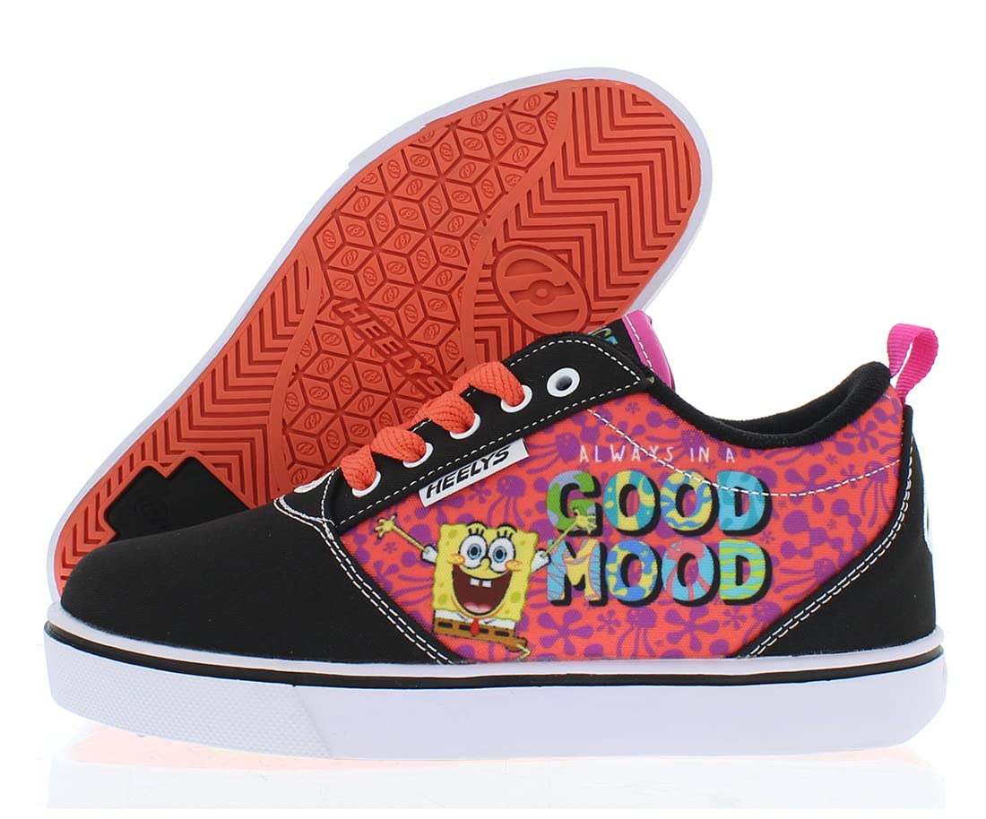 HEELYS Spongebob Pro 20 Light Up Wheels Skate Shoes for Boys - Kids & Adults Sizes - Perfect for School, Park & Indoor Skating Fun