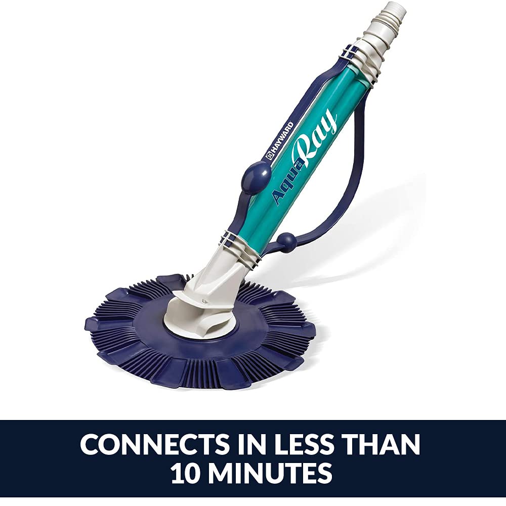Hayward DV1000 Aqua Ray Automatic Above Ground Pool Cleaner - Suction Vacuum for Pools up to 16x32 ft with 32 ft Hose | Ideal for Inground & Above Ground Pools, Quick Debris Removal, Low Maintenance Cleaning | Perfect for Backyard, Residential & Vacation Home Pools