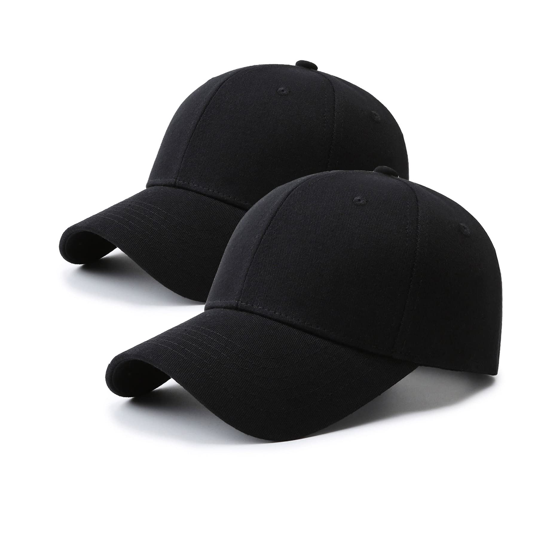 NPQQUAN 1 & 2 Pack Structured Baseball Caps - Adjustable Trucker Hats for Men & Women - Breathable Mesh Back - Perfect for Golf, Dad Hats, Outdoor Sports & Casual Wear