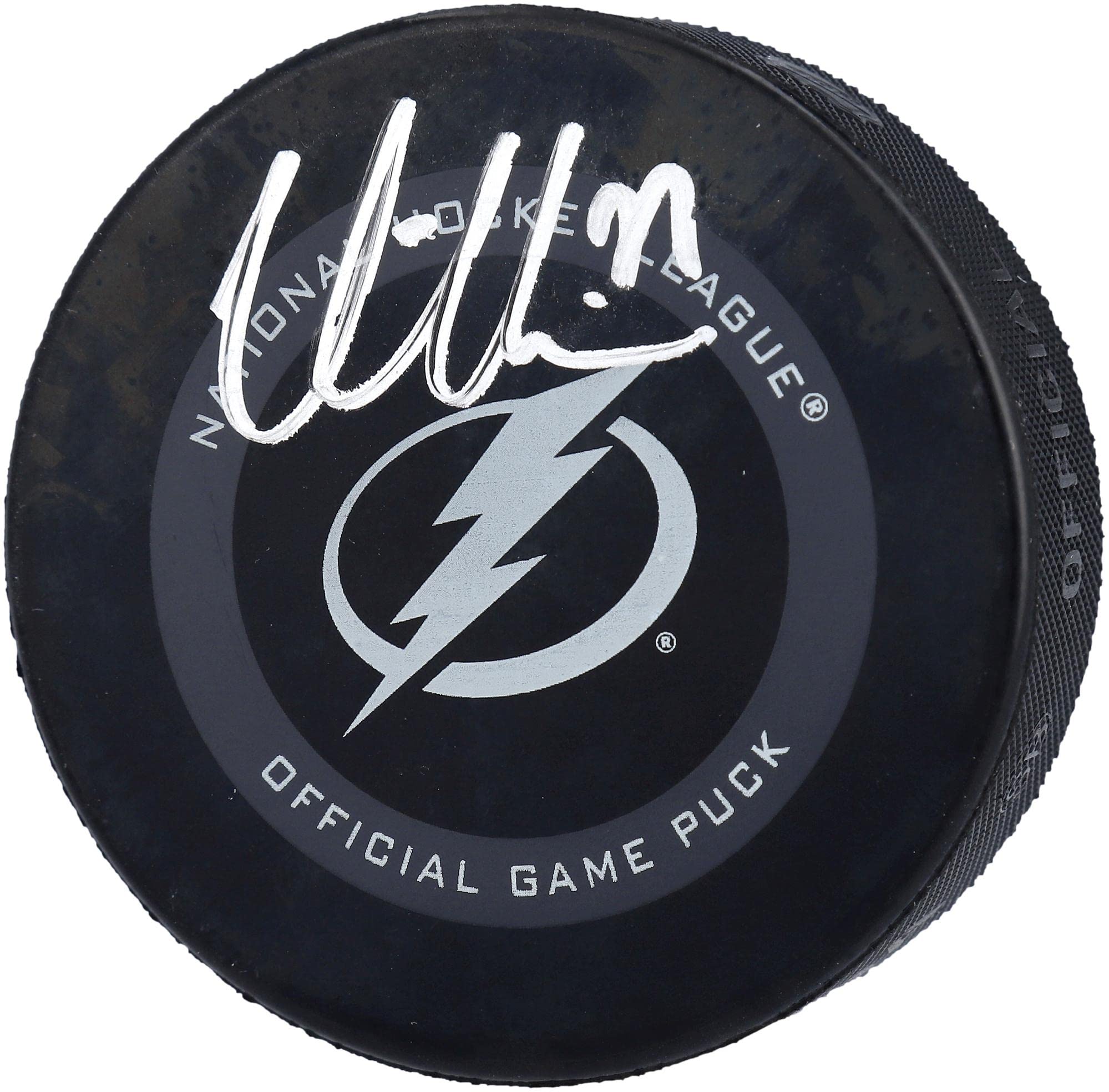 Victor Hedman Tampa Bay Lightning Autographed 2019 Official NHL Game Puck - Signed Hockey Collectible for Fans, Display Case, and Sports Memorabilia Collection