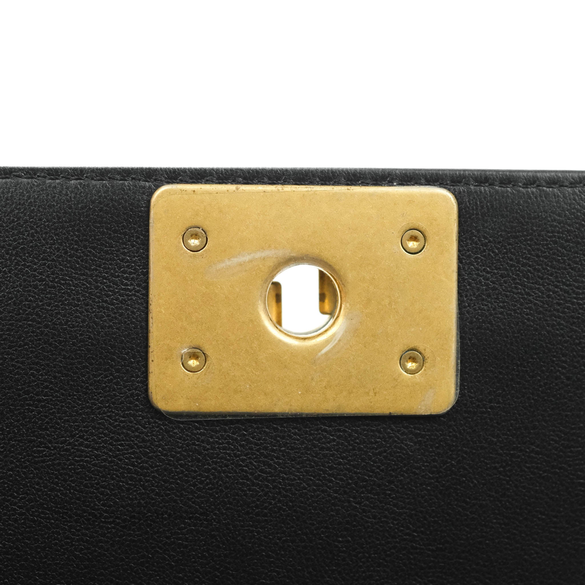 Chanel Boy Quilted Small Handbag Black Calfskin Leather with Aged Gold Hardware - Perfect for Evening Events, Parties & Luxury Fashion Accessories