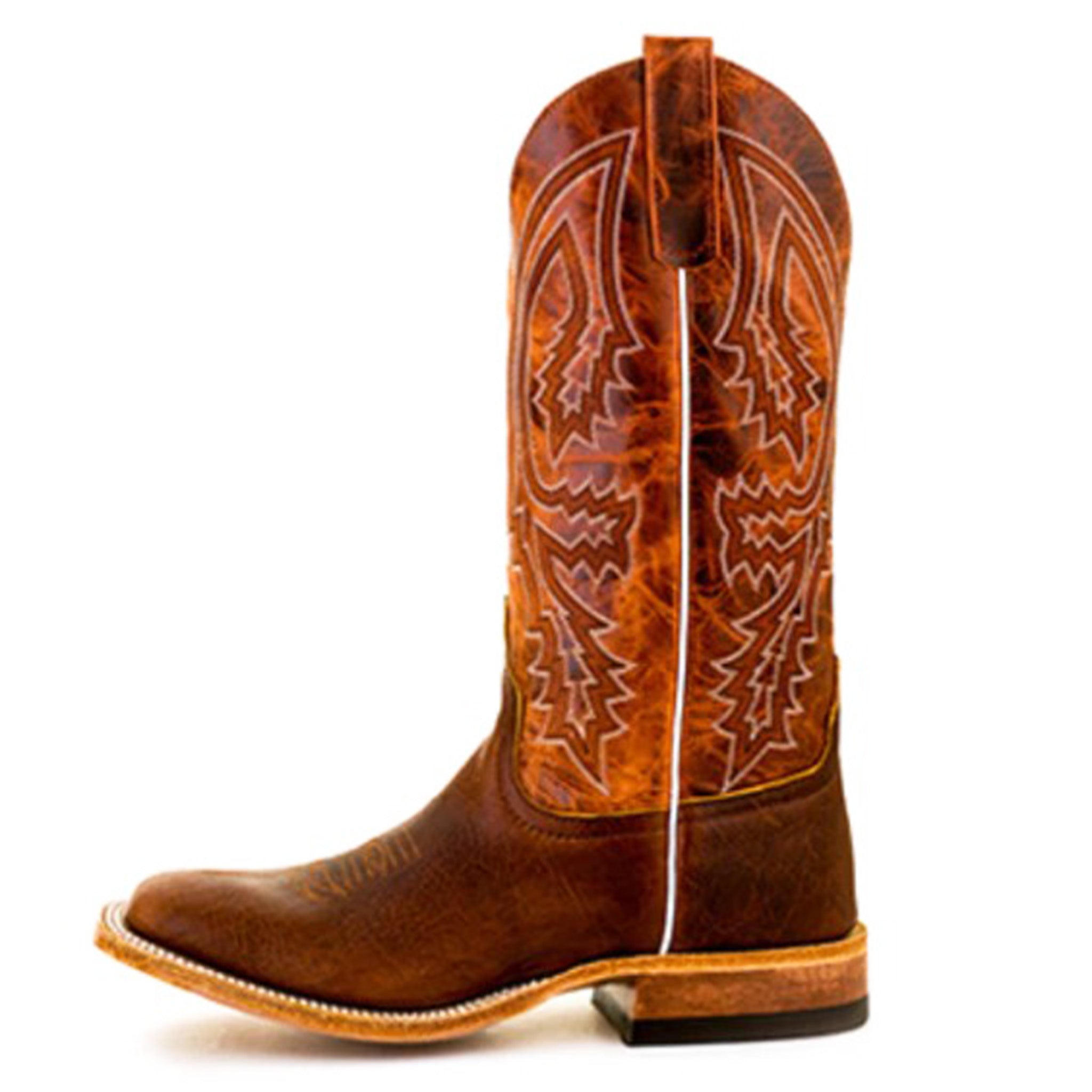 Anderson Bean Men's Mike Tyson Rust Square Toe Cowboy Boots - Durable Leather Work Boots for Rodeo, Ranch & Western Fashion