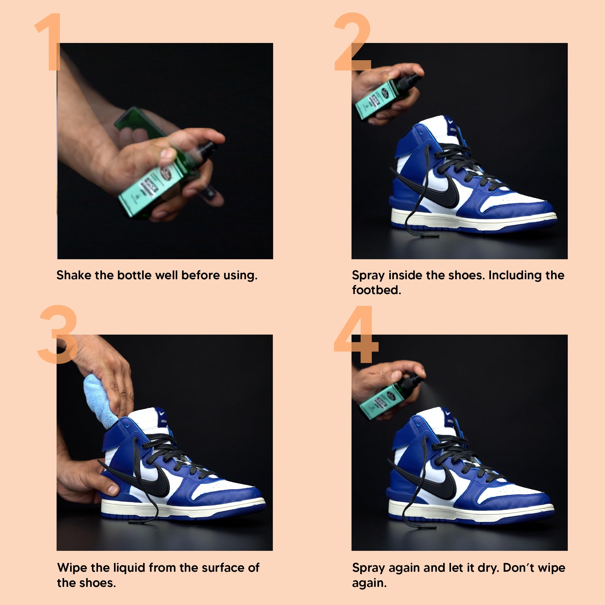 Best Shoe Deodorant Spray - Eliminates Foot & Shoe Odor | Kills Odor-Causing Bacteria | Perfect for Gym Shoes, Work Boots & Daily Wear
