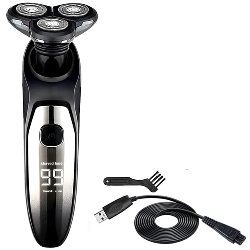 Waterproof Electric Head Shaver for Bald Men - Rechargeable Wet/Dry LCD Razor with Beard Trimmer | Perfect for Travel, Gym & Daily Grooming Routine