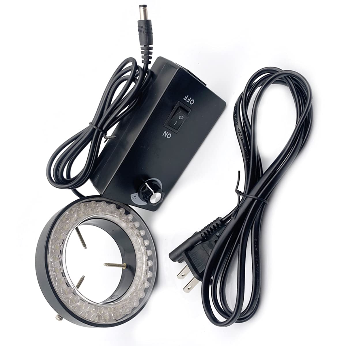 Kiro&Seeu 60-LED Microscope Ring Light - Adjustable Illuminator for Stereo Zoom Microscopes - Perfect for Lab & Inspection Work