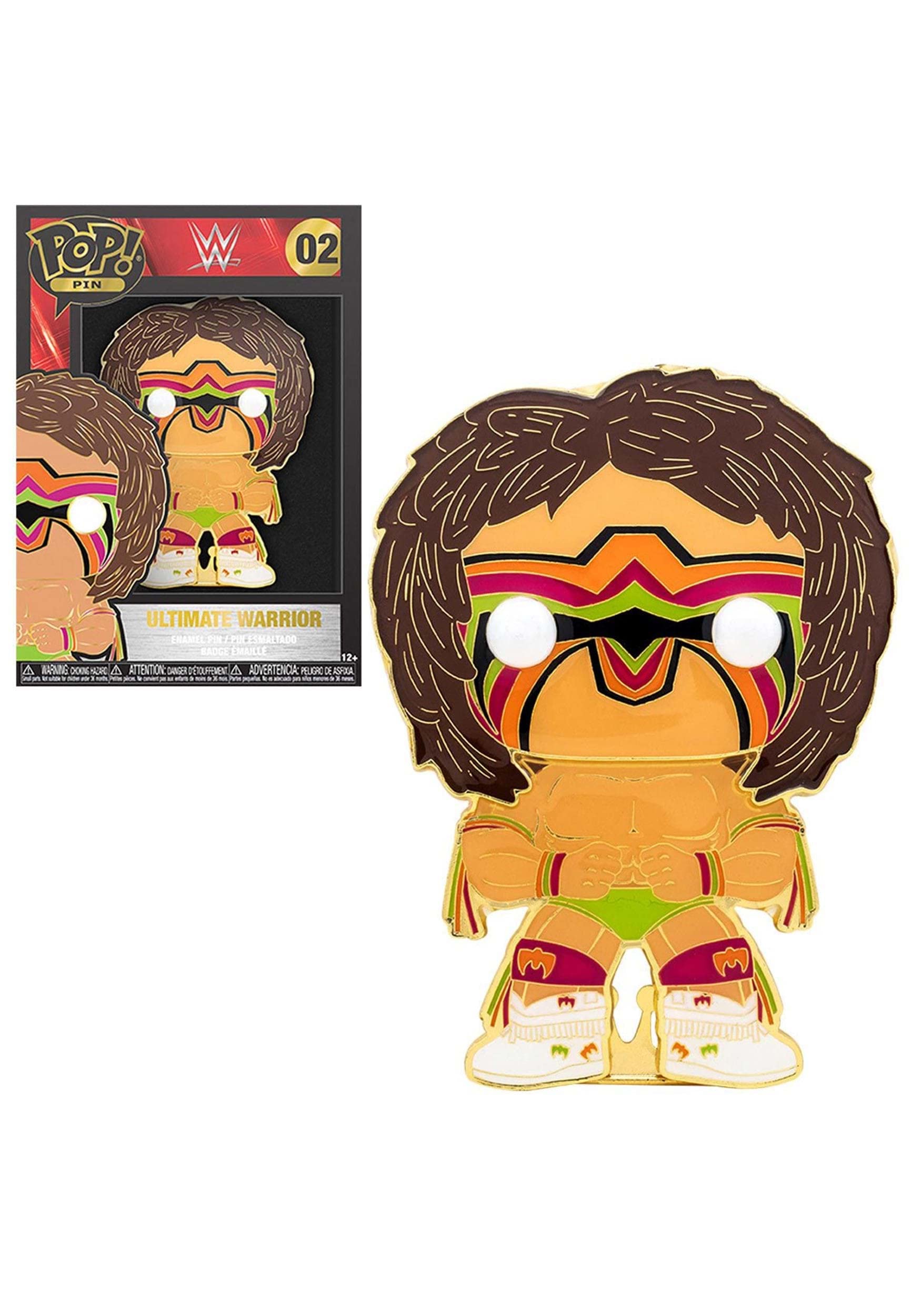 Funko POP Pins: WWE The Ultimate Warrior Collectible Pin - Multicolor Wrestling Merchandise for Fans, Display & Gifts