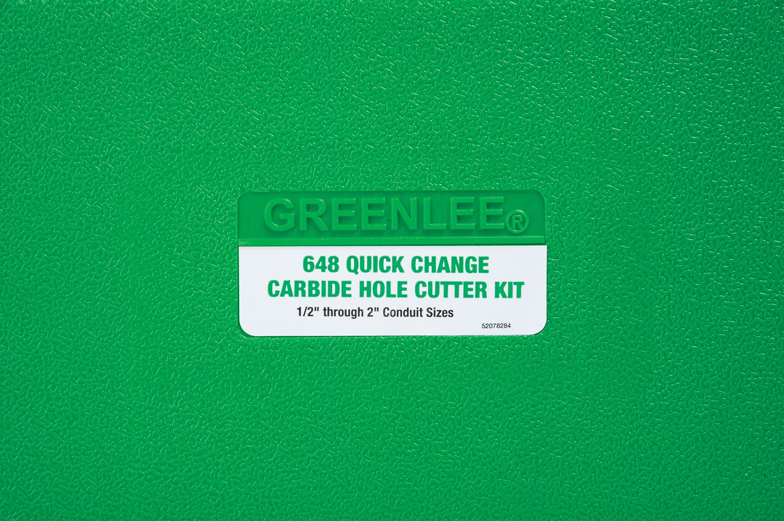 Greenlee 8-Piece Quick Change Carbide Hole Cutter Set for Metal, Wood, and Plastic - Ideal for Electricians, Plumbers, and DIY Projects