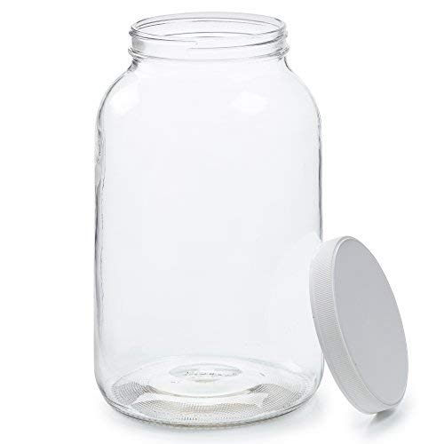 1790 110mm White Plastic Lids for Wide Mouth Mason Jars - 4 Pack | Airtight Seal for Food Storage, Canning, Pickling & DIY Crafts