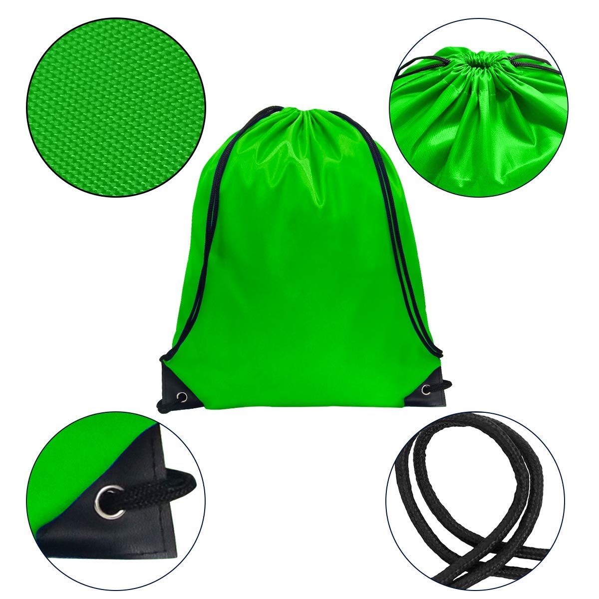 GoodtoU 40-Piece Nylon Drawstring Bags Bulk Pack - 20 Vibrant Colors for Gym, Sports & Travel - Durable Cinch Backpacks for School, Beach & Events