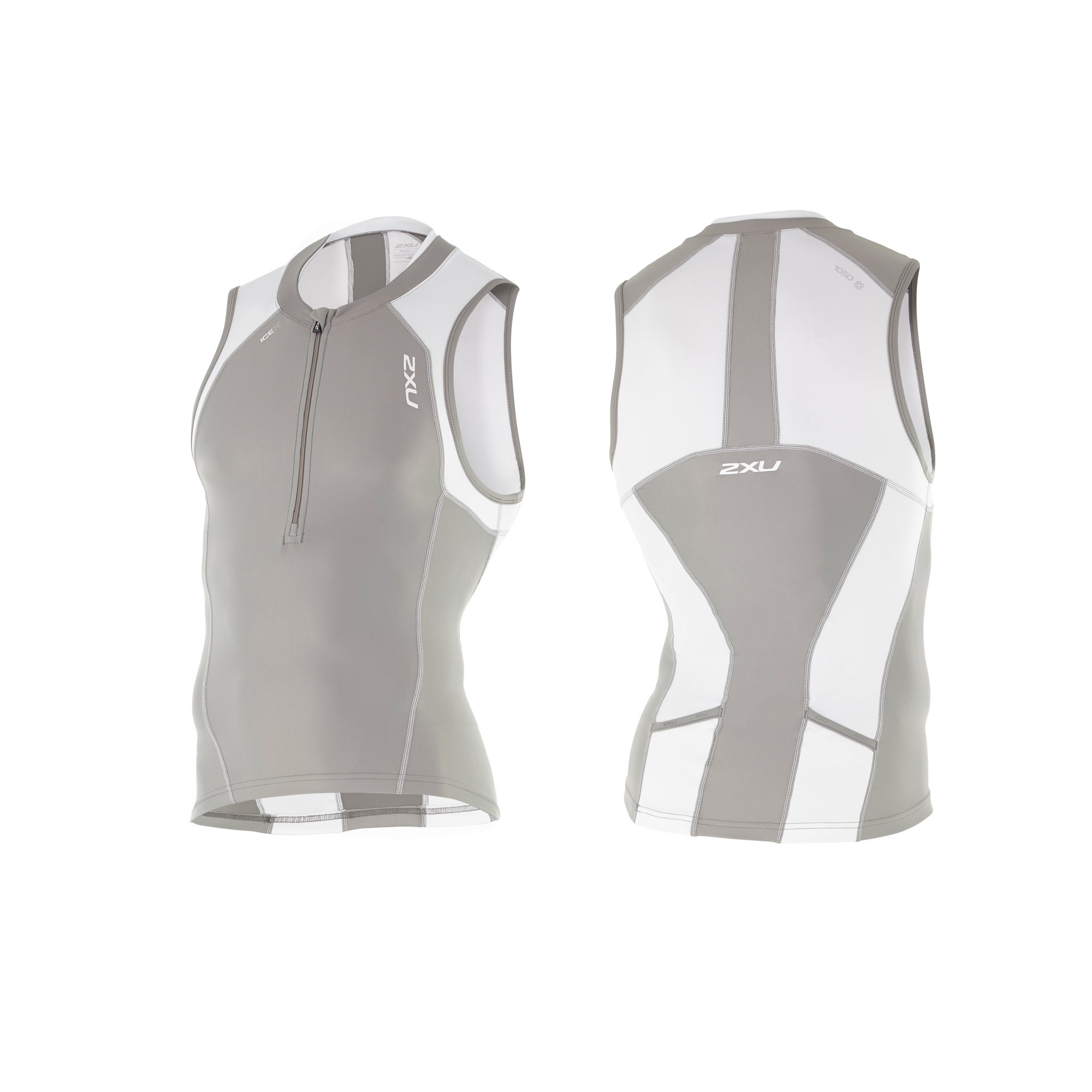2XU Men's Compression Tri Singlet - High-Performance Triathlon Top for Running, Cycling & Swimming - Moisture-Wicking & Breathable Workout Shirt for Athletes