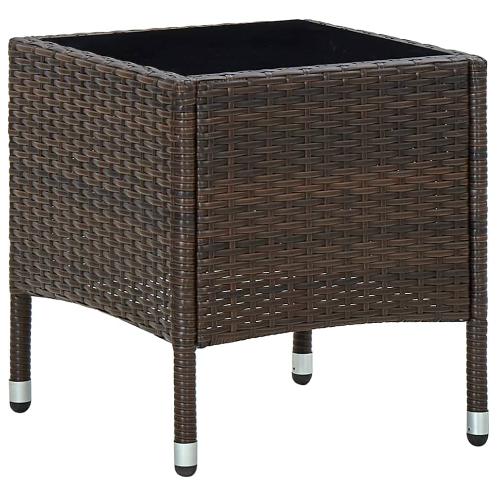 Bistro Pub Table - Outdoor Patio Dining Table for Garden, Balcony, Poolside, Beach, Yard & Porch - 15.7x15.7x17.7 Inch Poly Rattan Bar Height Table - Perfect for Al Fresco Dining, Cocktail Parties & Outdoor Entertaining