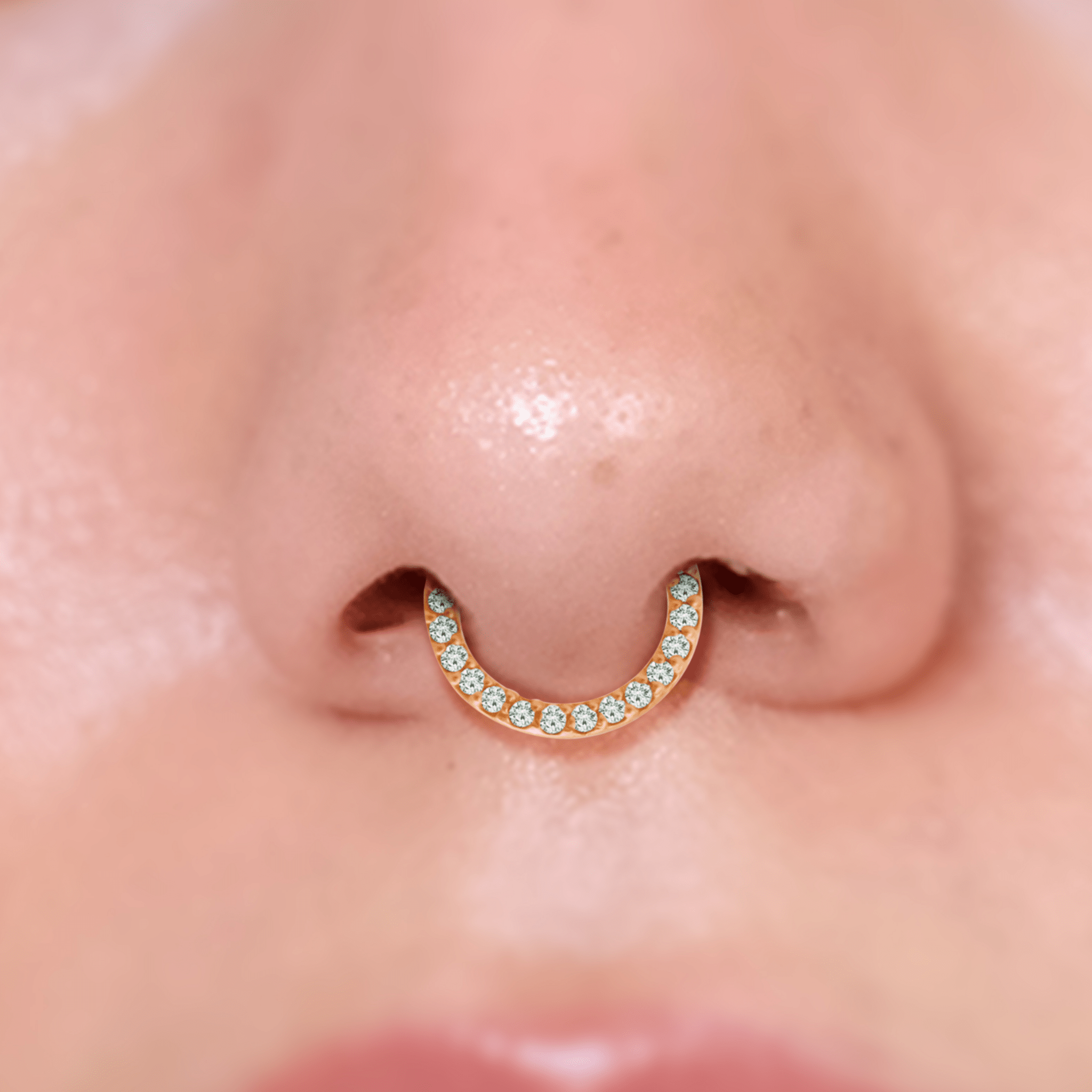 14K Yellow Gold Gemstone Studded Clicker Hoop Earrings for Women - Elegant & Hypoallergenic Jewelry for Parties, Weddings & Everyday Wear