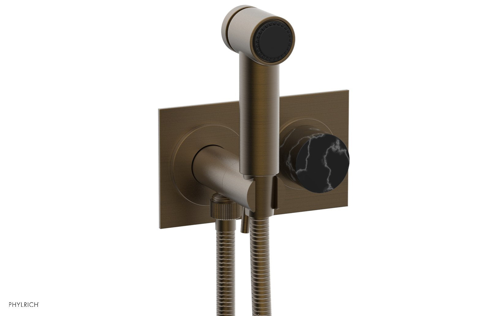Premium Wall Mounted Bidet with Marble Handle - BASIC II Model 230 67 - Perfect for Modern Bathrooms, Small Spaces & Luxurious Home Upgrades