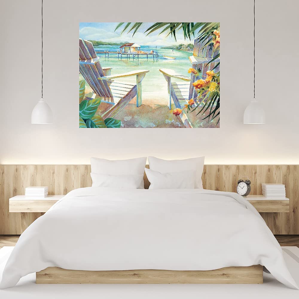 Fine Art Canvas 'Lazy Daze' by Kathleen Denis - 43x32 Inch Ready-to-Hang Wall Decor for Living Room, Bedroom, Office & More - Perfect for Home, Office & Commercial Spaces