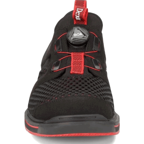 Dexter Men's DexLite Pro BOA Bowling Shoes - Black/Red - Right Hand - Perfect for Competitive & League Bowling