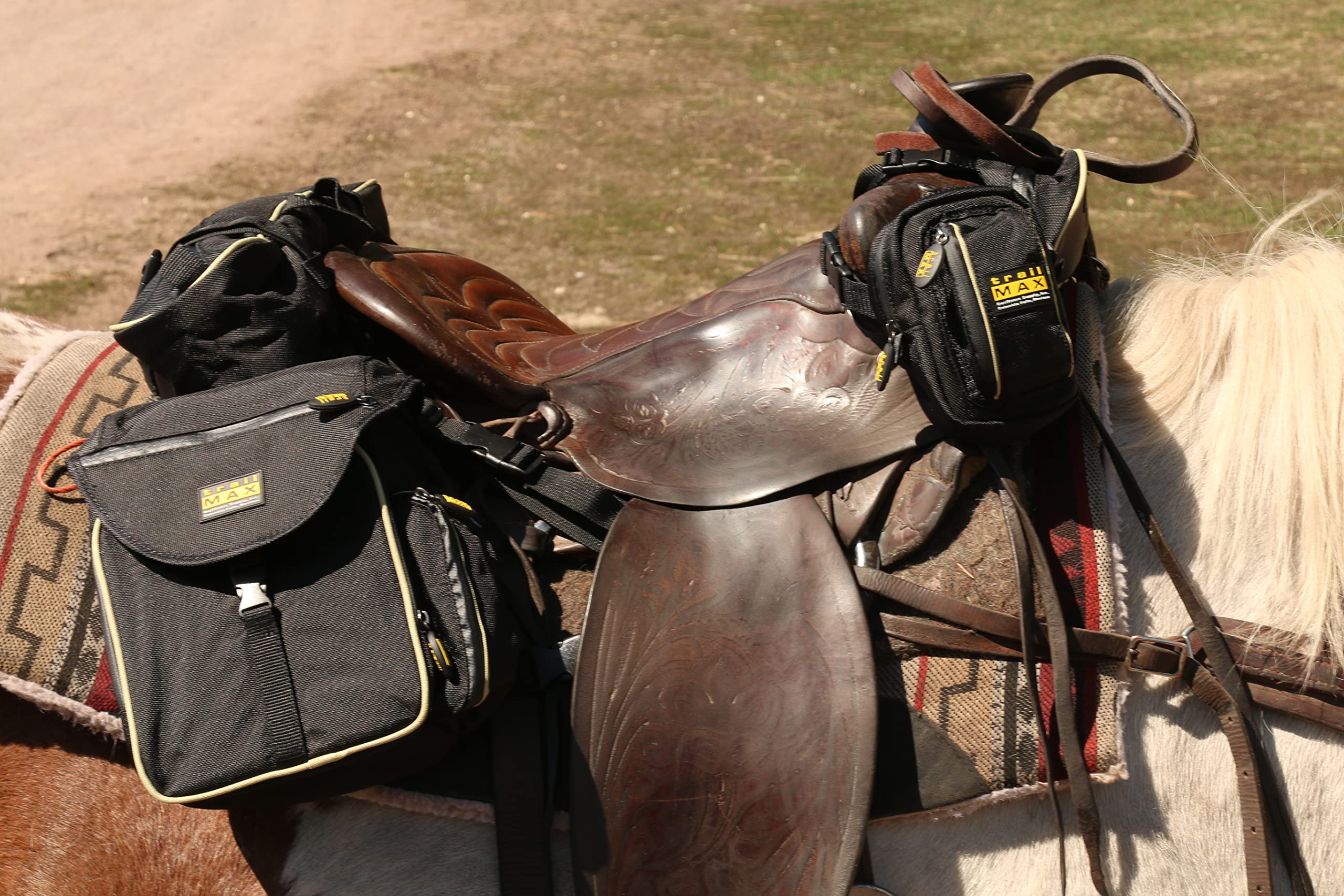 TrailMax 500 Series Insulated Padded Horse Saddle Bags - Waterproof Equestrian Riding Gear for Trail Riding, Camping & Outdoor Adventures