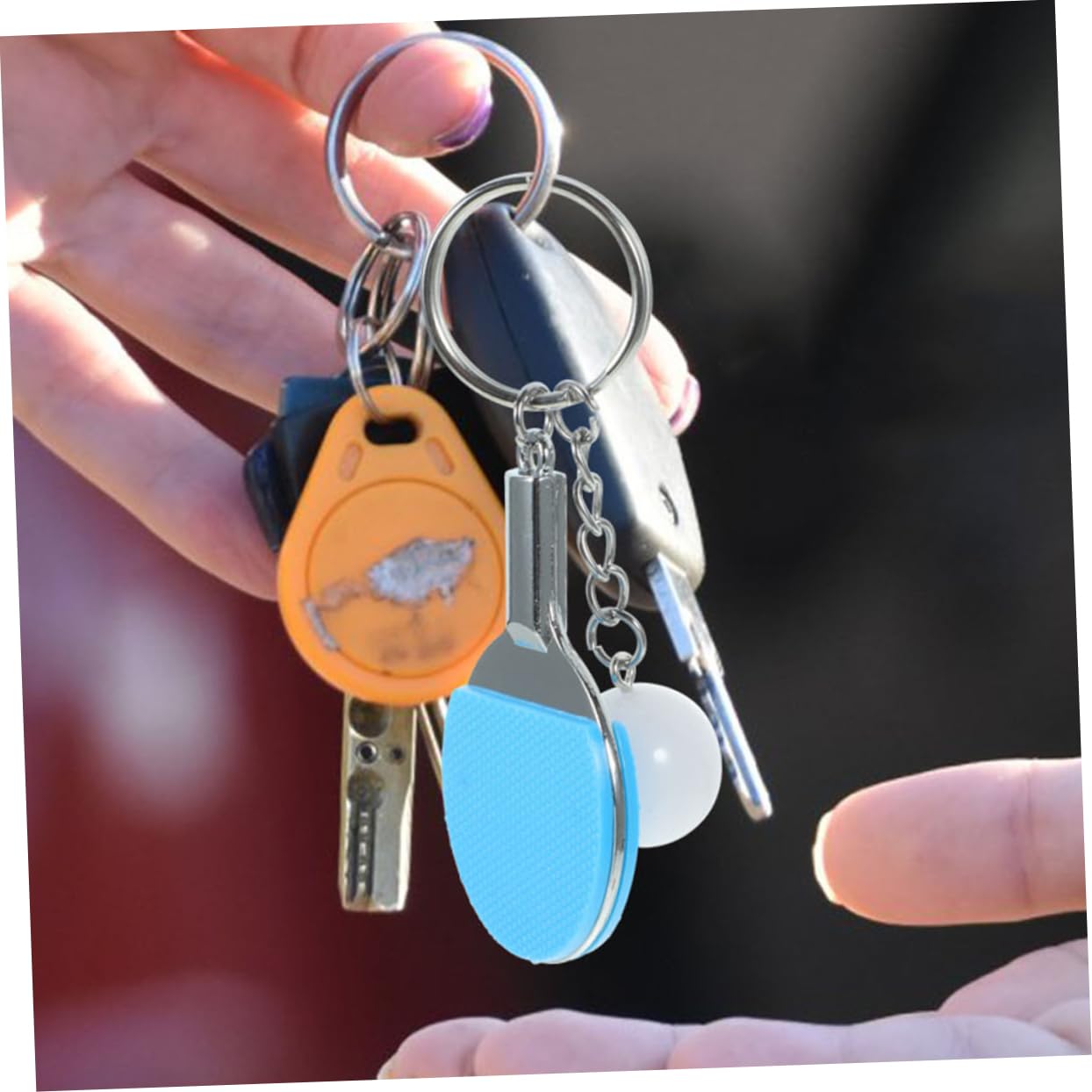 Premium Table Tennis Ball Keychains - Bulk Metal Sports Keyrings for Players & Fans | Perfect for Gifts, Team Events & Sports Enthusiasts