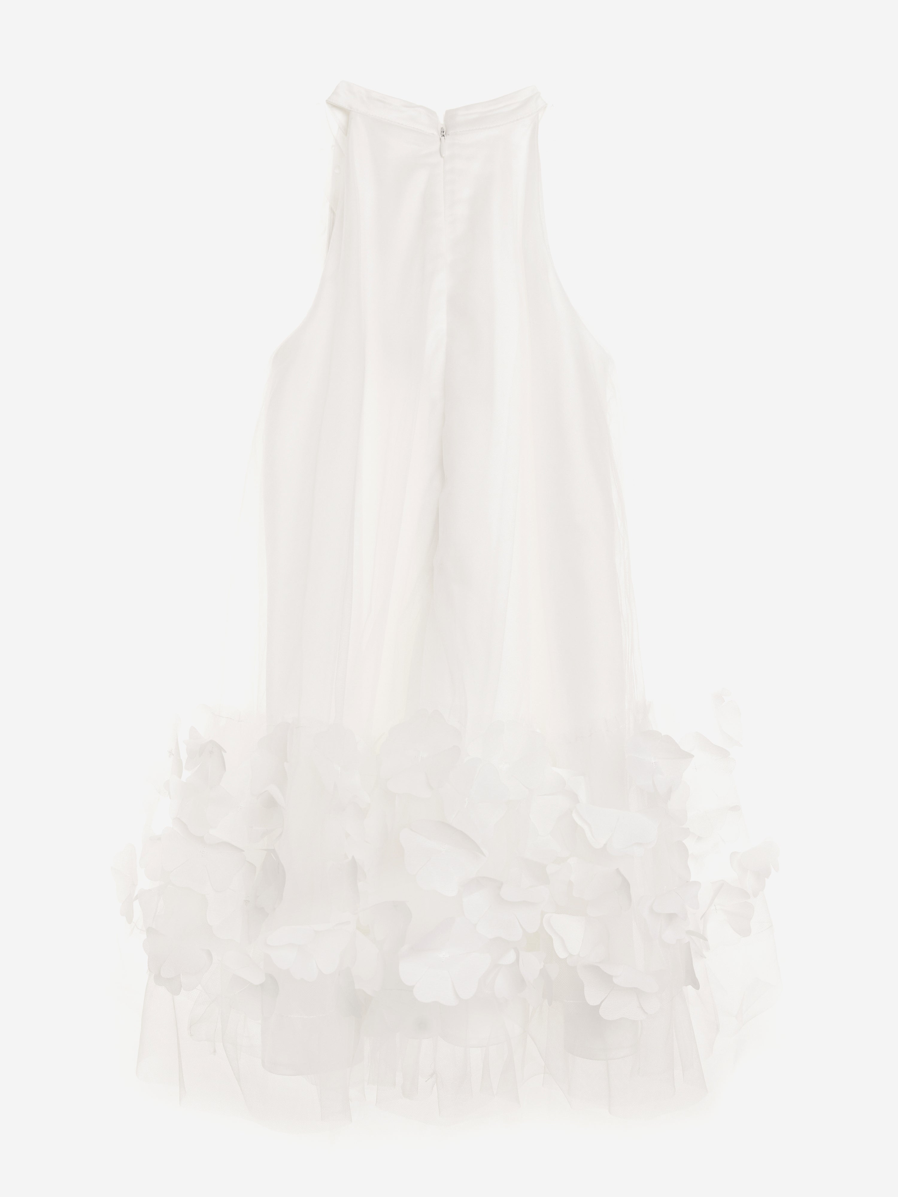 BCBG Girls White Tulle 3D Flower Dress for Birthday Party, Easter, Flower Girl & Special Occasions