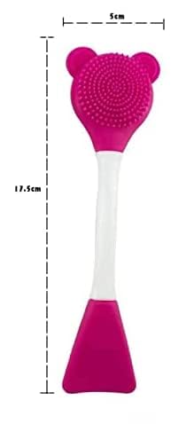 WADHWA Silicone Face Mask Applicator Brush - Soft Makeup Beauty Tool for Mud, Clay, Charcoal & Cream Masks - Pack of 2 - Perfect for Spa, Home Skincare & Professional Facial Treatments