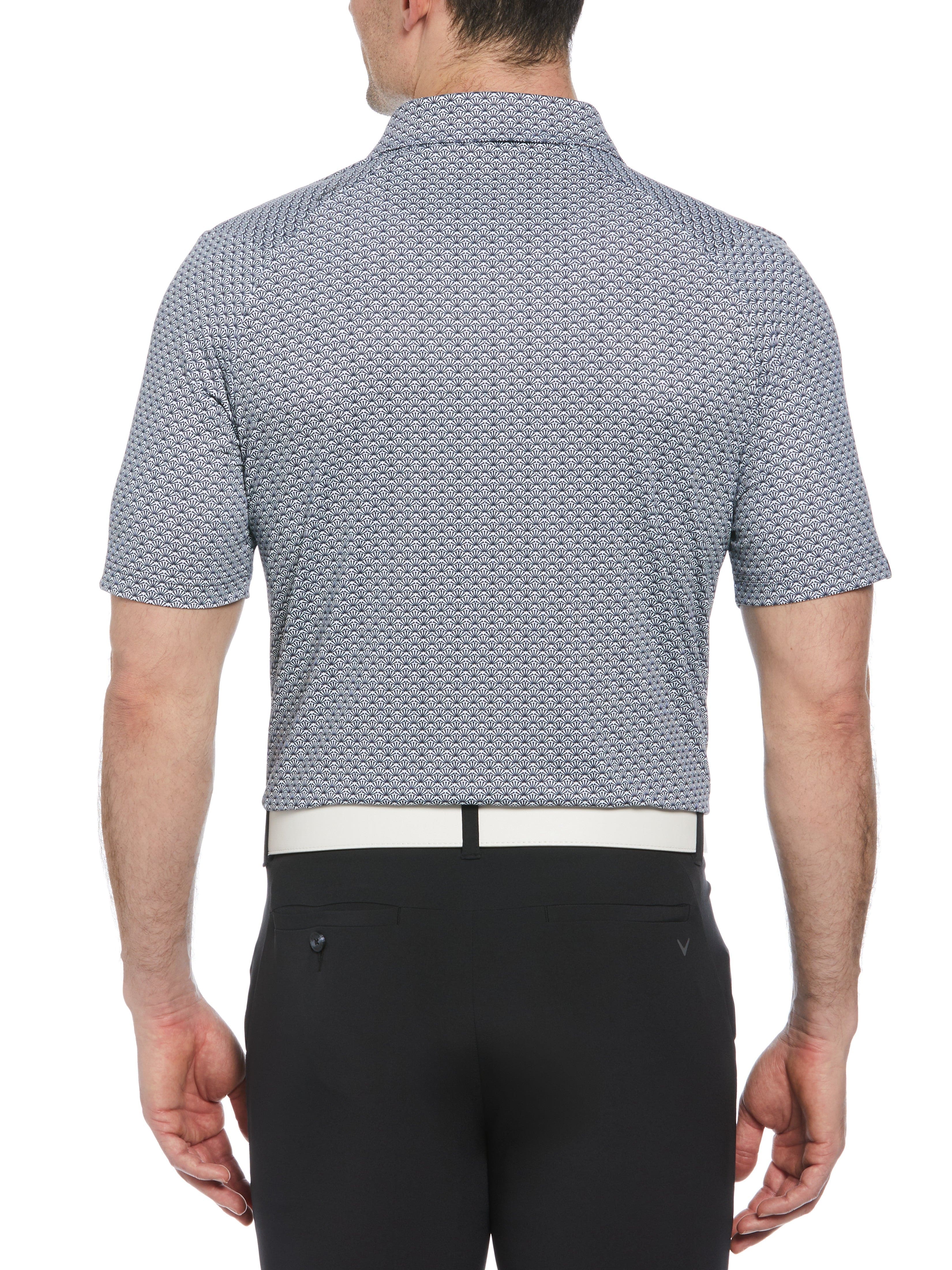 Men's Stylish Trademark Print Golf Polo Shirt - Breathable & Comfortable for Golf, Casual Wear & Outdoor Activities