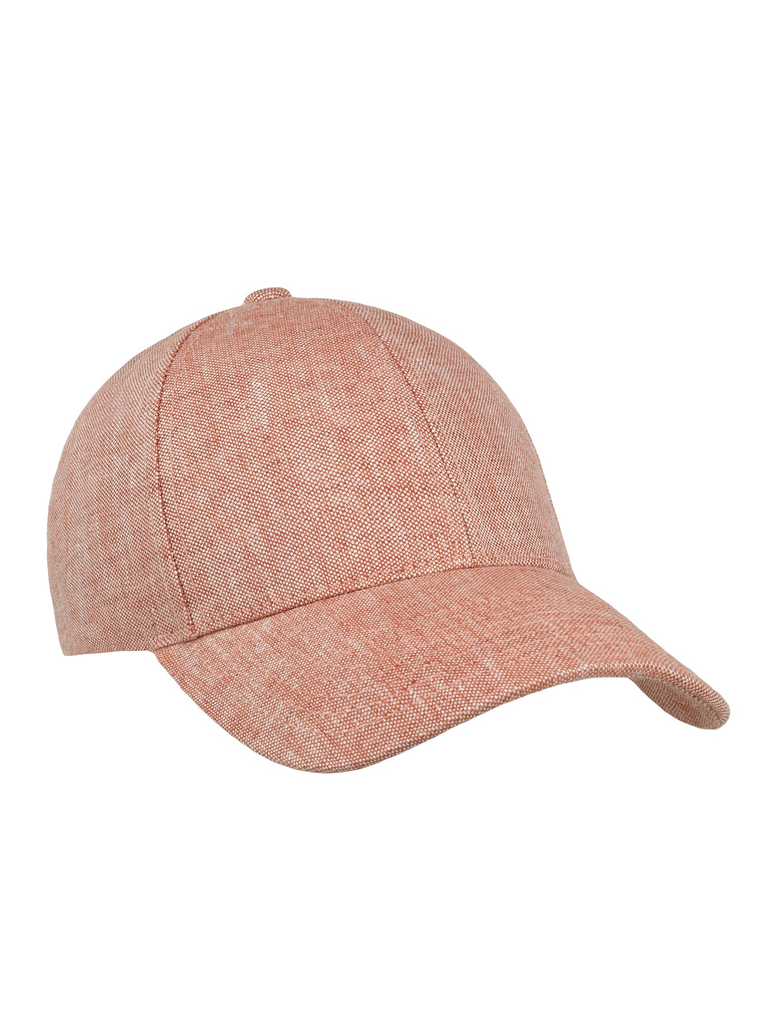 Linen Structured Cap in Pale Rust - Breathable & Stylish Summer Hat for Outdoor Activities, Beach, and Travel