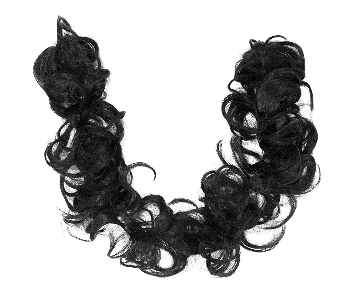 AHS Frill Ponytail Maker & Bun Maker Hair Extension - 1 Pack Black | Perfect for Parties, Weddings & Everyday Hairstyles