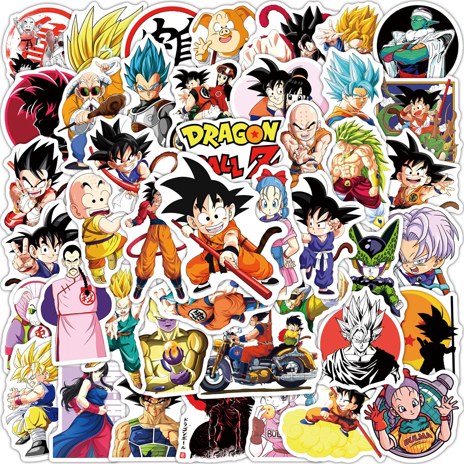 50-Piece Dragon Sticker Set - Fashionable Decorative Stickers for Cars, Laptops, Luggage & Bicycles - Perfect for Personalizing Your Belongings & Adding Style to Everyday Items