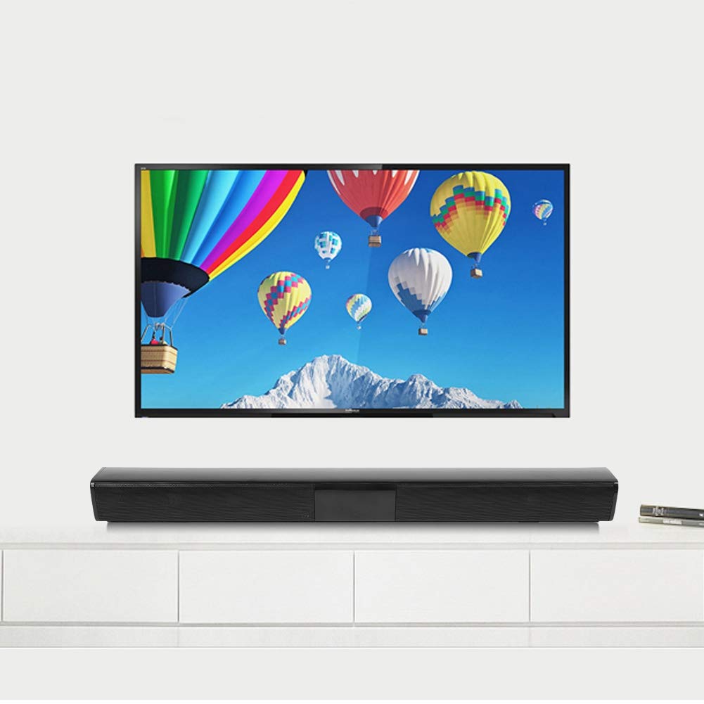 ASHATA Bluetooth Sound Bar for TV - Wireless Surround Sound Speaker System with High Power Audio for Home Theater, Movies & Music Streaming