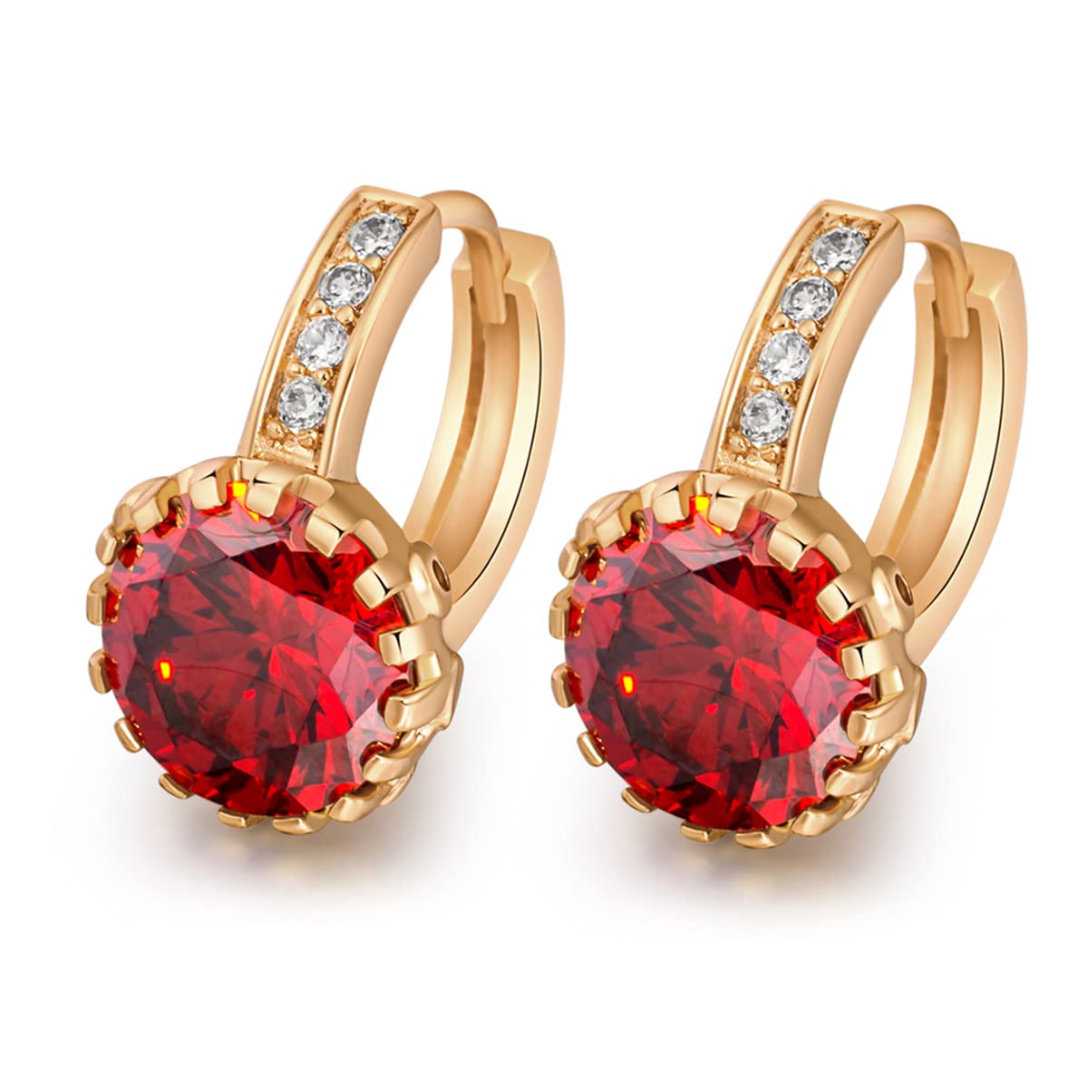 SUNNYGO Dainty Cubic Zirconia Hoop Dangle Earrings for Women - Elegant Gold/Silver Plated Jewelry Gifts for Anniversary, Valentine's Day & Birthday | Perfect for Parties, Weddings & Date Nights