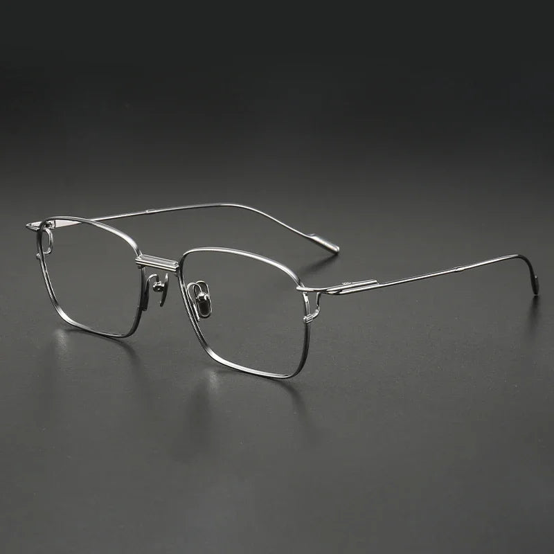 Aror Men's Full Rim Irregular Square Titanium Eyeglasses Frame 10141 - Lightweight Durable Glasses for Work, Reading & Fashion