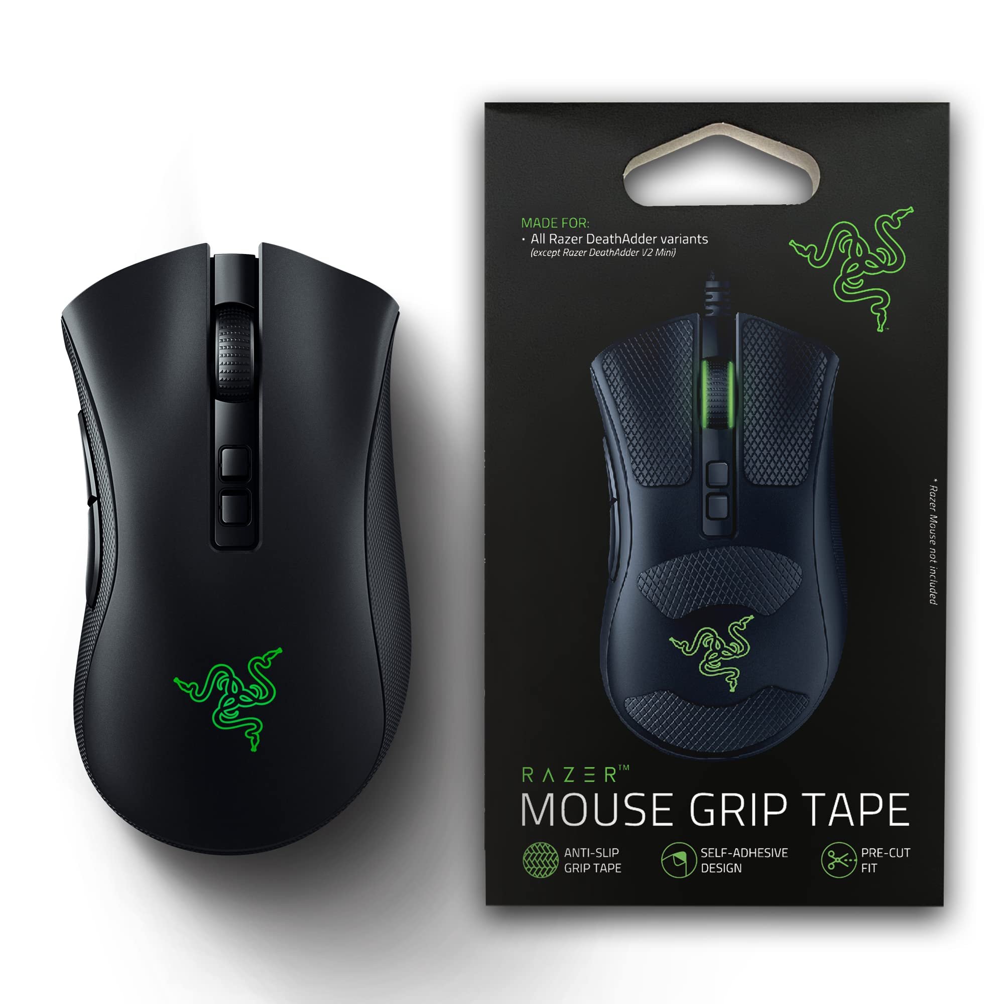 Razer DeathAdder v2 Pro Wireless Gaming Mouse with Grip Tape - Ergonomic RGB Mouse for PC, Mac, PS5, Xbox | Perfect for FPS, MOBA Games & Long Gaming Sessions