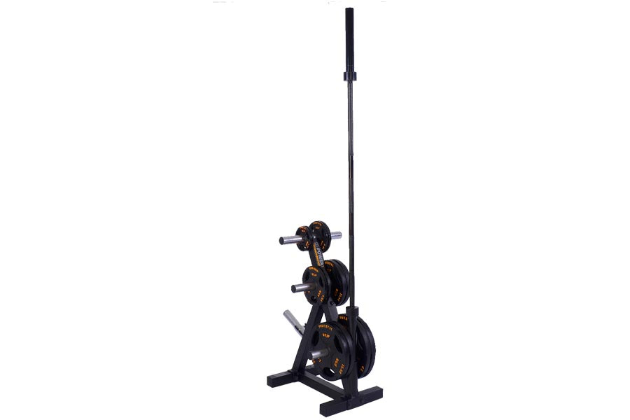Powertec Workbench Weight Plate and Bar Storage Rack - Heavy Duty Gym Equipment Organizer for Home & Commercial Use - Perfect for Weightlifting, CrossFit, and Strength Training Workouts