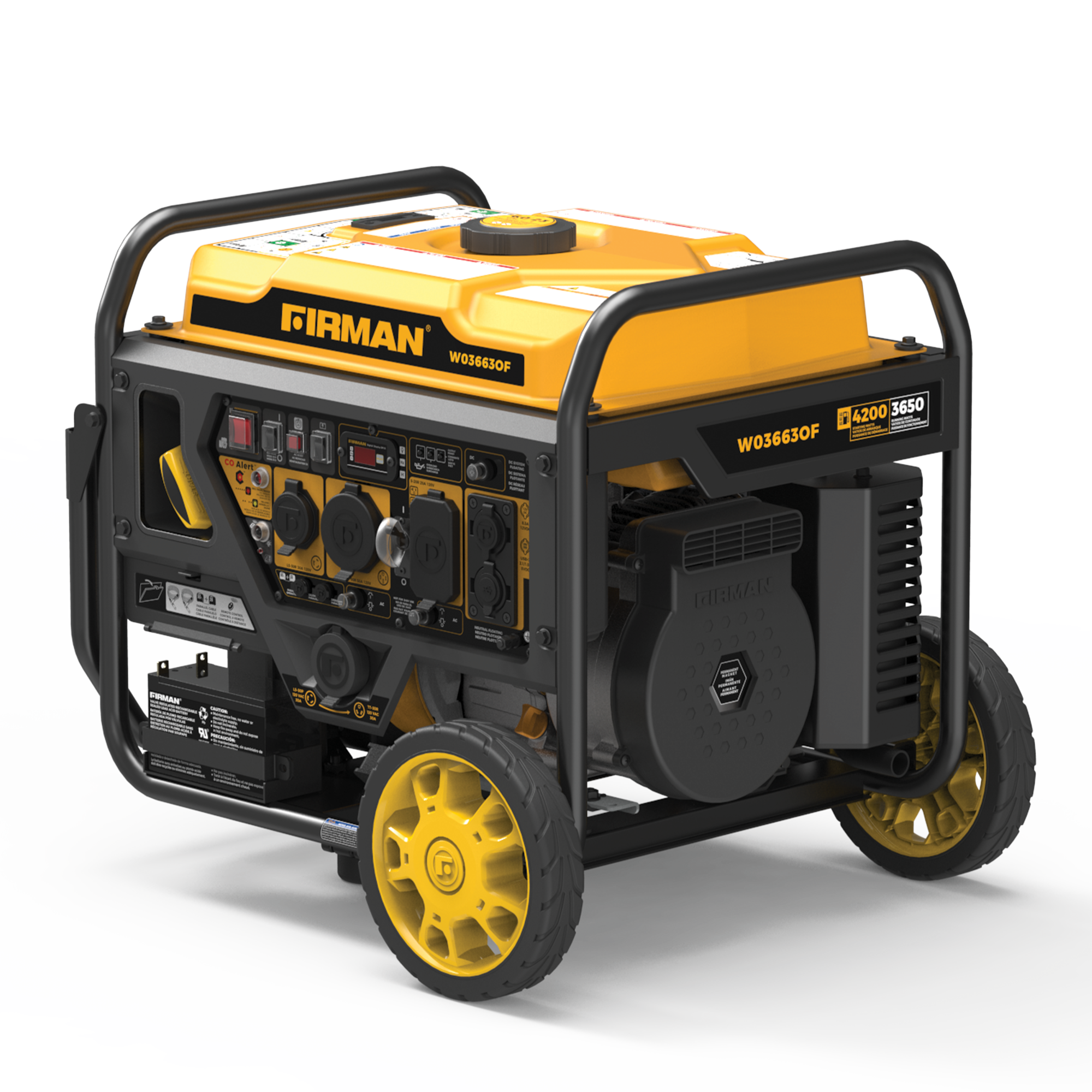 4500W Portable Inverter Generator with Remote Start & CO Alert - Quiet, Reliable Power for Camping, RV Trips & Emergency Backup