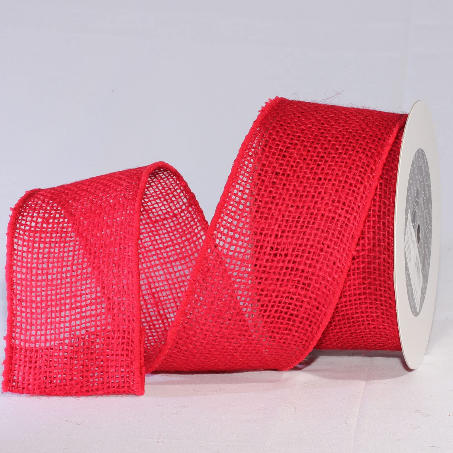 Cherry Red Burlap Ribbon 3