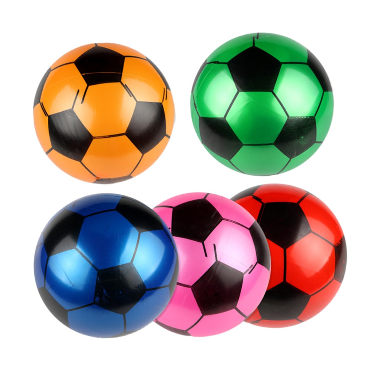 Vaguelly 5-Pack Inflatable Football Toys - Air-Filled Sports Balls for Kids, Indoor & Outdoor Play, Safe Soft Football Set for Toddlers & Children - Perfect for Backyard Games, Birthday Parties & School Activities