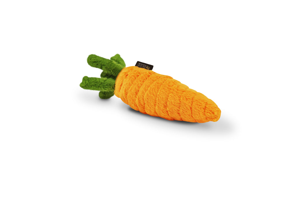 Garden Fresh™ Carrot Plush Dog Toy by Pet P.L.A.Y. - Soft & Durable Chew Toy for Small & Medium Dogs - Perfect for Playtime, Training & Cuddling