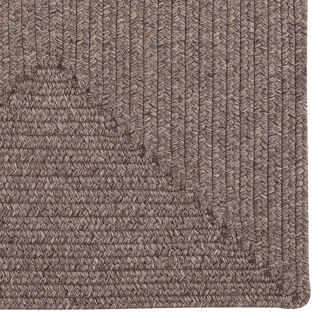 Capel Rugs Candor Square Braided Rug - 36x36 Inch Handwoven Indoor/Outdoor Area Rug in Warm Chestnut Brown | Perfect for Living Room, Bedroom, Patio & Entryway Decor