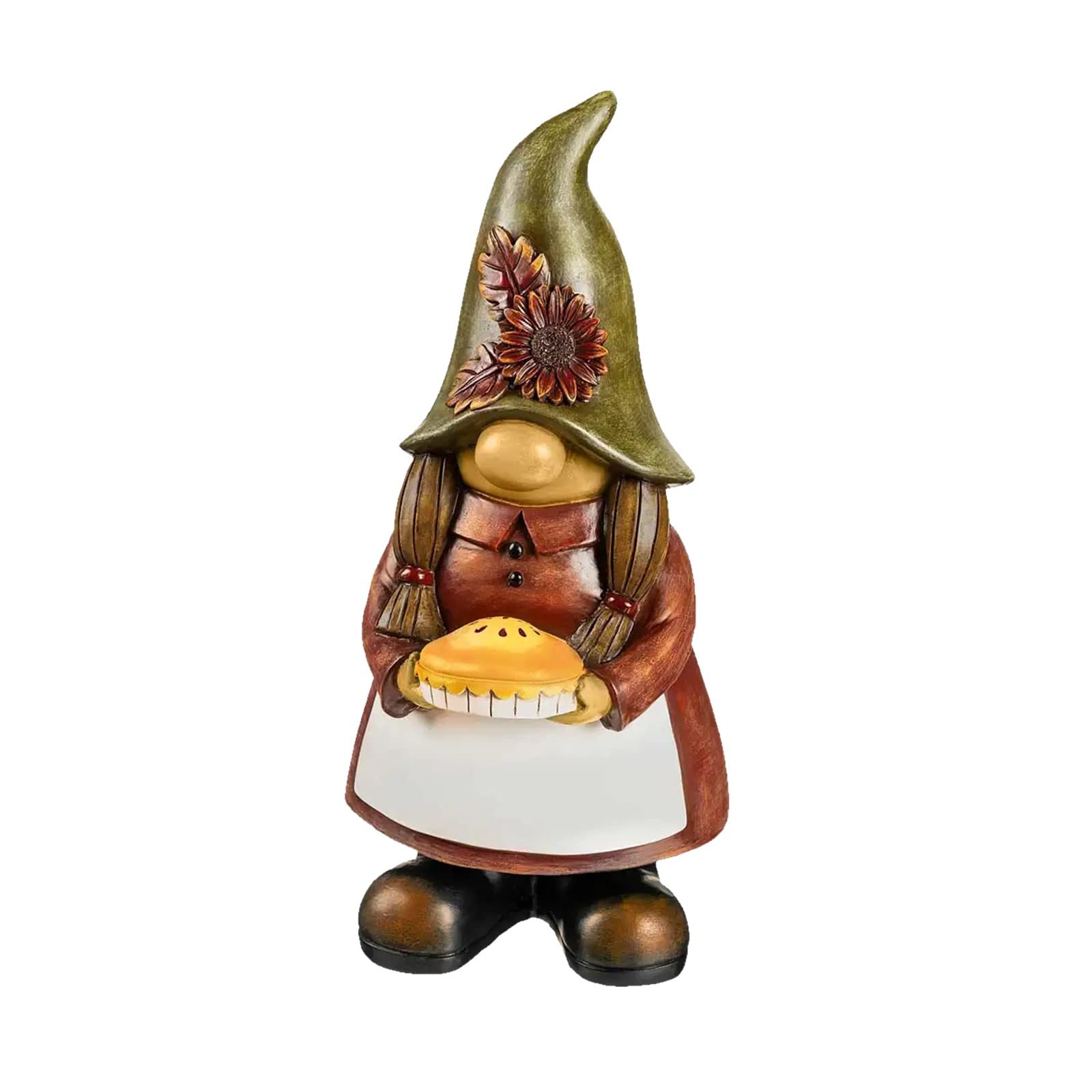 Pumpkin Home Gnome Resin Sculpture - Thanksgiving & Christmas Garden Decor, Dwarf Yard Ornament, Modern Tree Decoration for Indoor & Outdoor Use - Perfect for Holiday, Patio, and Home Decor