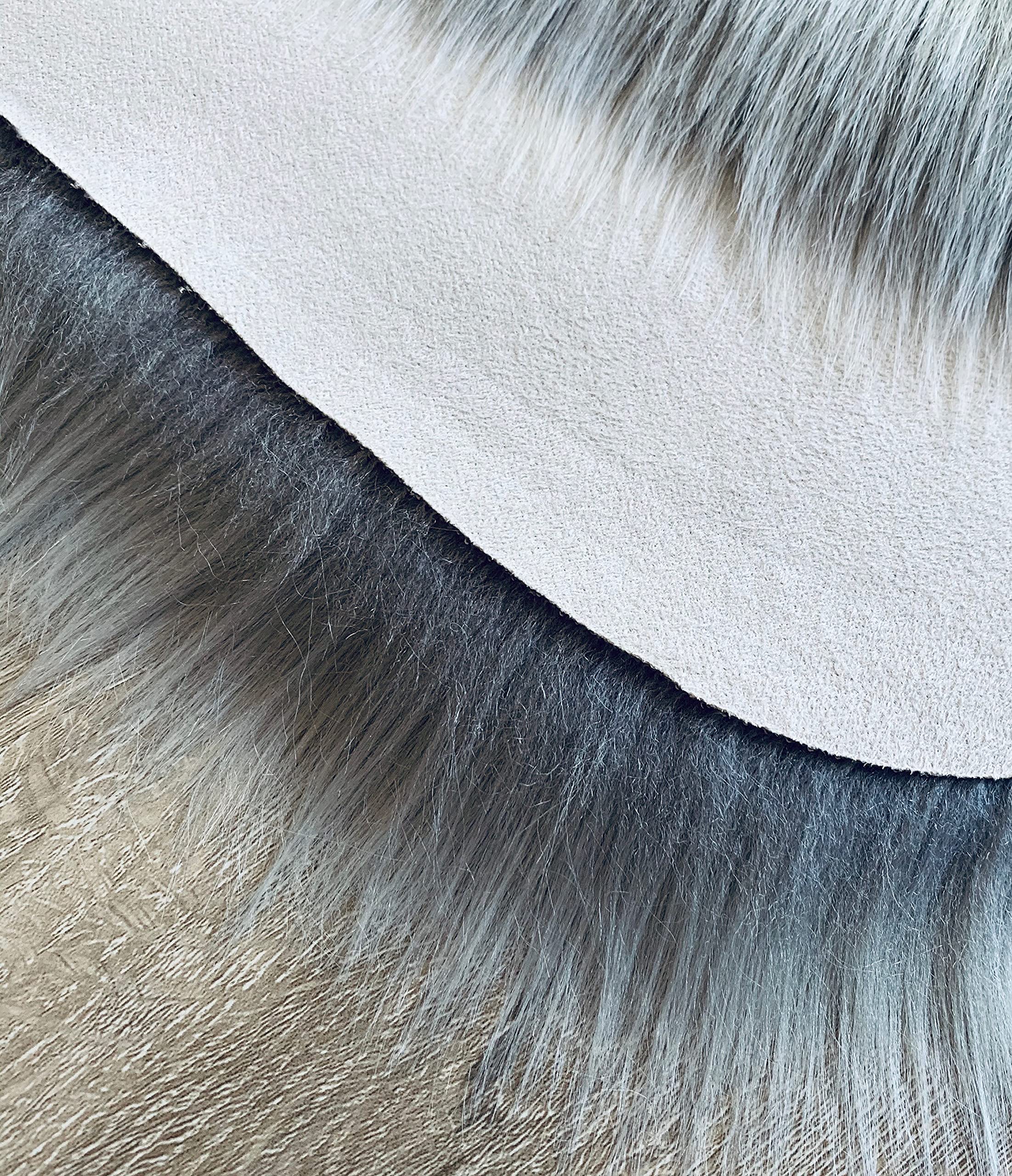 LAMBZY Faux Sheepskin Rug - Super Soft Hypoallergenic Shaggy Carpet for Living Room, Bedroom, Nursery | Plush & Silky Square Throw Rug (3'6