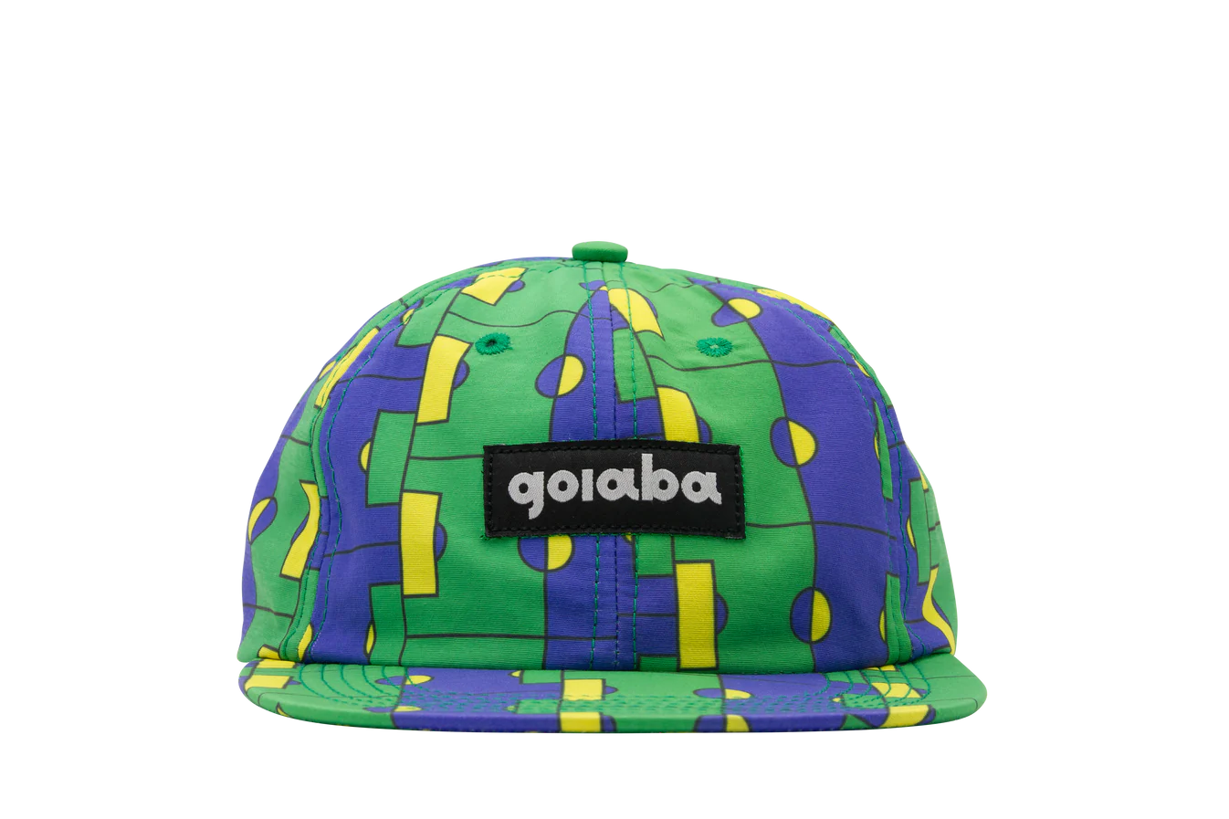 Goiaba E.C 6-Panel Nylon Baseball Cap with Brazil Flag Print - Adjustable Snapback Hat for Men & Women - Perfect for Sports, Travel, and Outdoor Activities