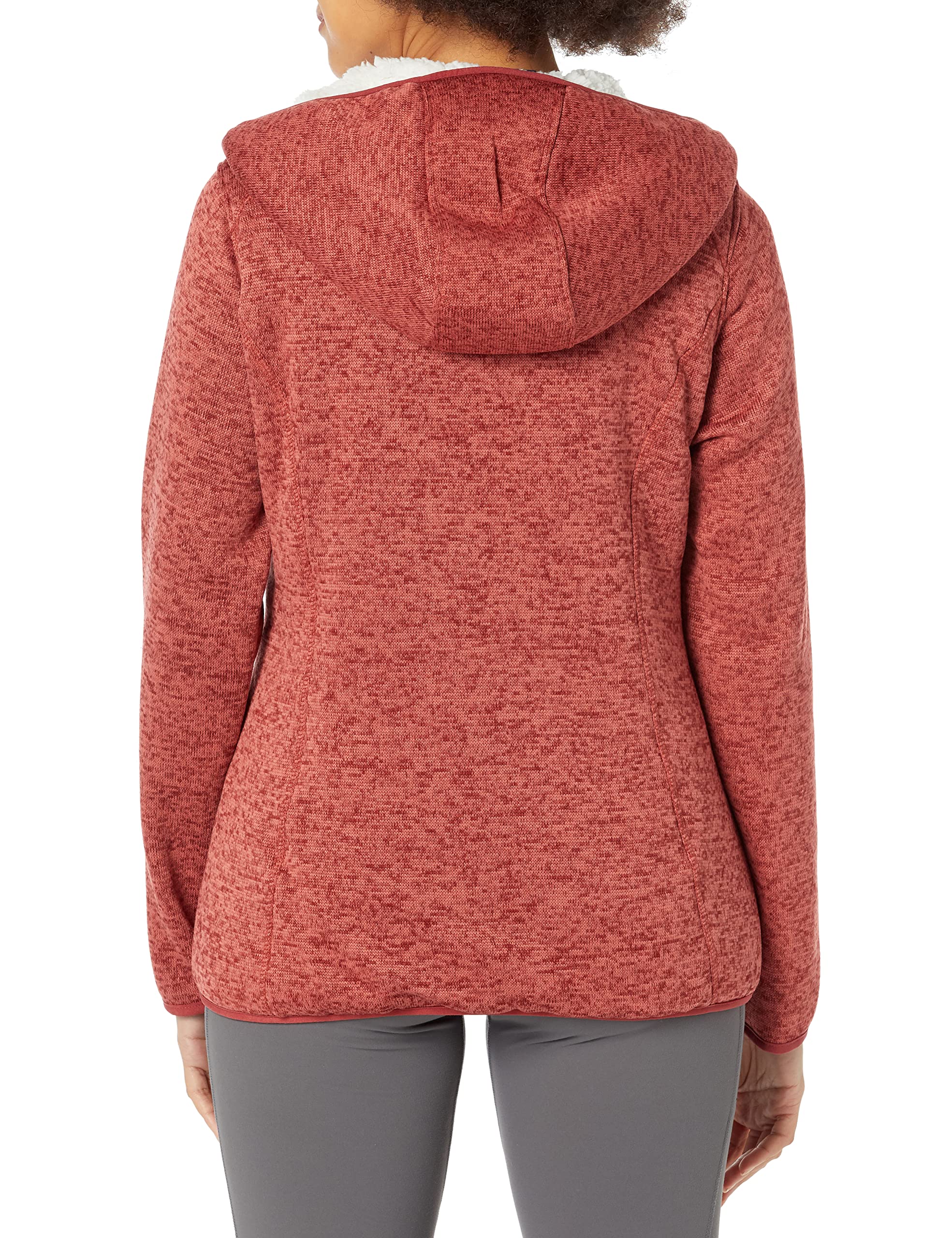Reebok Women's Sherpa Lined Sweater Fleece Jacket - Cozy Winter Outerwear for Hiking, Running & Casual Wear