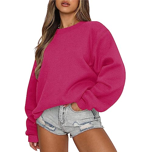 02-hot Pink?crew Neck Sweatshirt