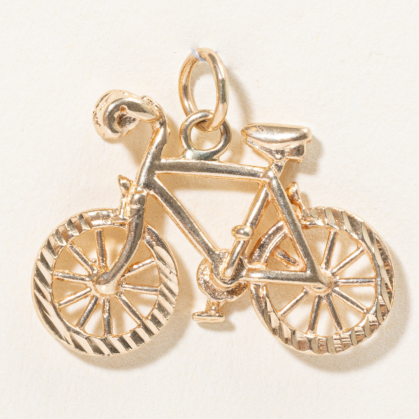 10K Yellow Gold Bicycle Charm Pendant for Necklace - Perfect for Cycling Enthusiasts, Jewelry Gifts & Everyday Wear