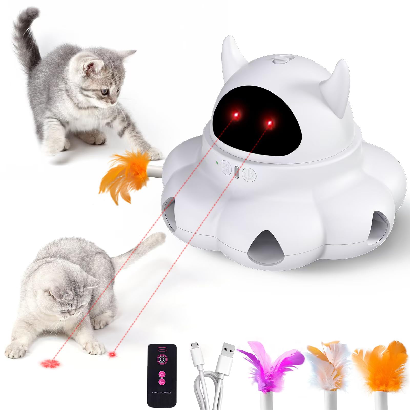 Automatic Interactive Laser Cat Toys for Indoor Kittens - Electronic Pet Toys for Play & Exercise - Perfect for Boredom Relief & Active Playtime at Home