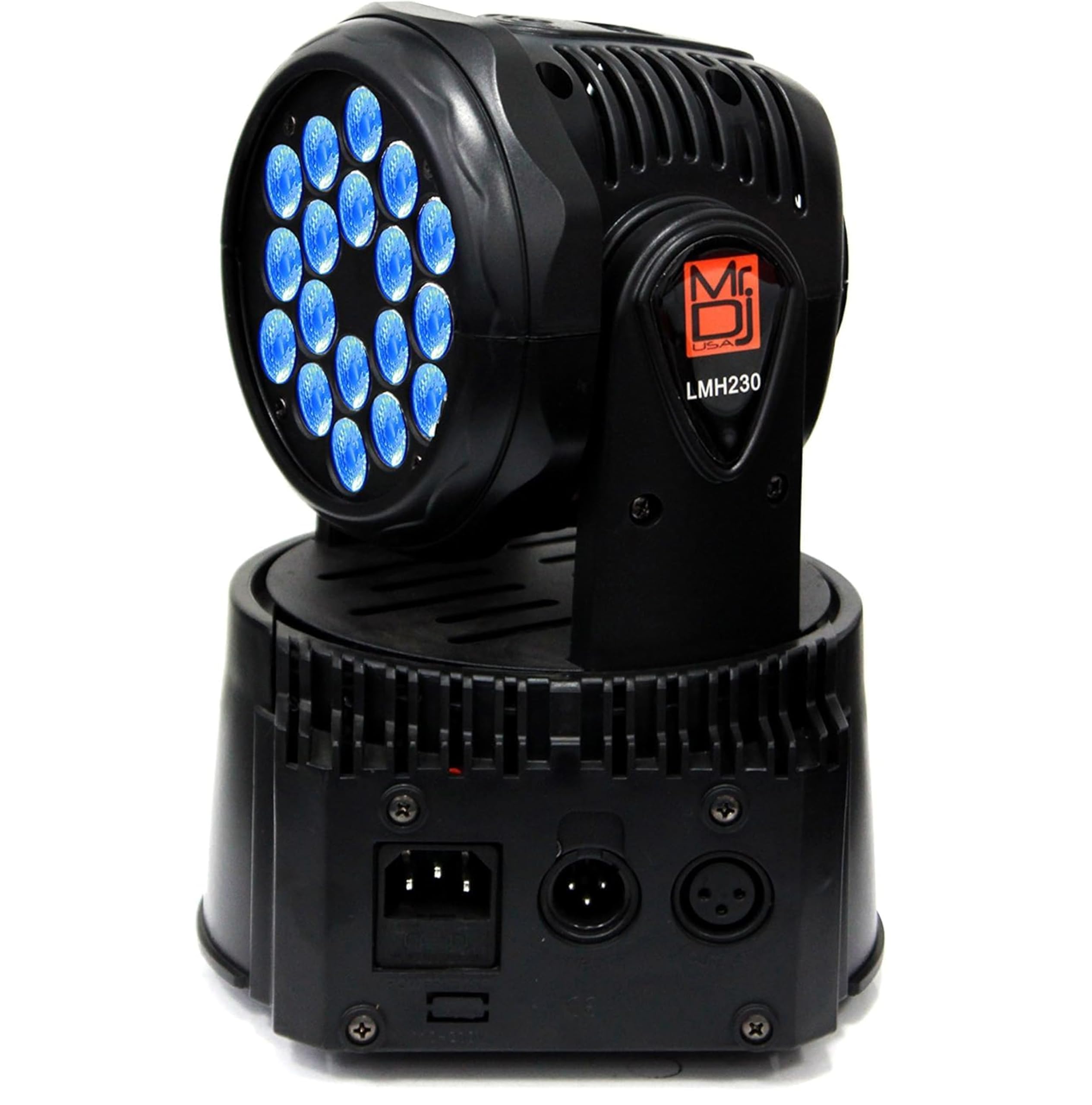 MR DJ USA - 2 Piece Set LMH230 100W RGBW 7-LED Moving Head Wash Light with DMX Control - Professional Stage Lighting for DJ, Party, Concert and Event Performances